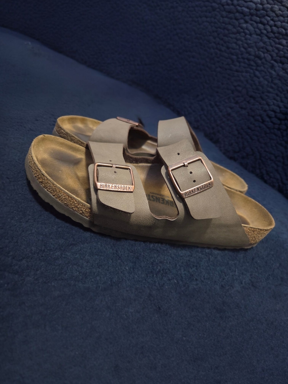 Birkenstock Arizona Soft Footbed Sandals Taupe Suede Size 45 Regular (US 12)